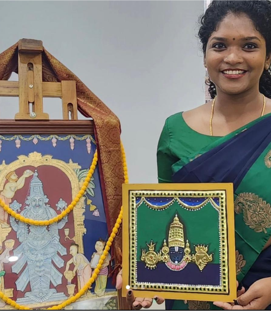 Tanjavur style Balaji painting.